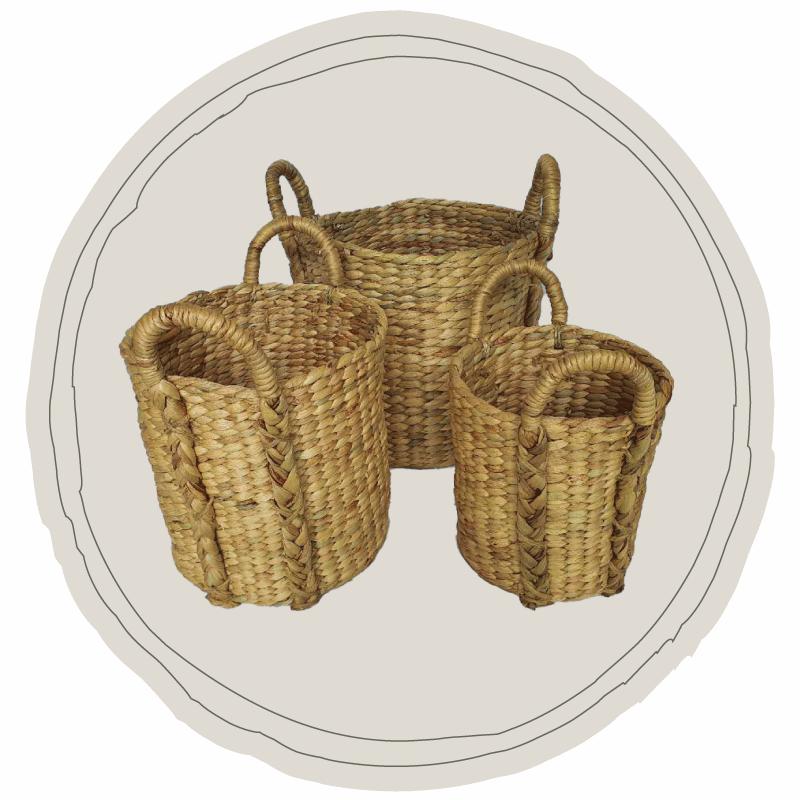 Two-Toned Woven Storage Baskets - Decor Steals