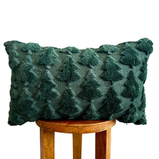 Evergreen Fraser Fur Lumbar Pillow Cover