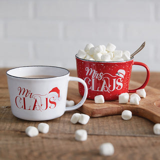 Set of Two Mr. & Mrs. Claus Mugs