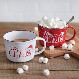 Set of Two Mr. & Mrs. Claus Mugs