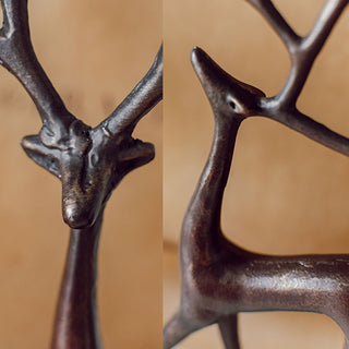 Handcrafted Bronze Merry Reindeer