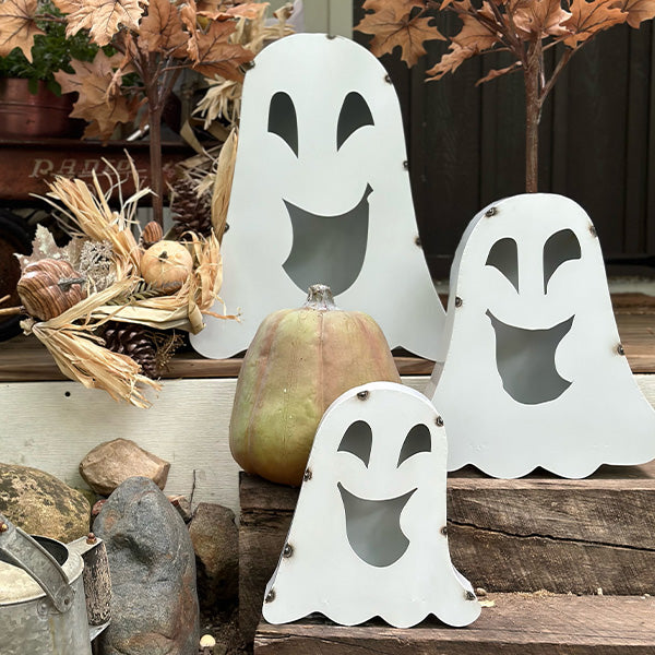 Metal Friendly Ghost Lanterns - Decor Steals