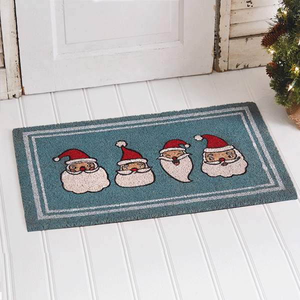 Santa Doormat, Winter Doormat, Christmas Doormat Reindeer, Holiday