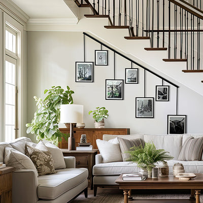 Gallery Wall Photo Rail with Frames - Decor Steals