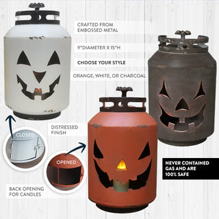 Propane Tank Jack O Lanterns Halloween Decorations 3 Colors