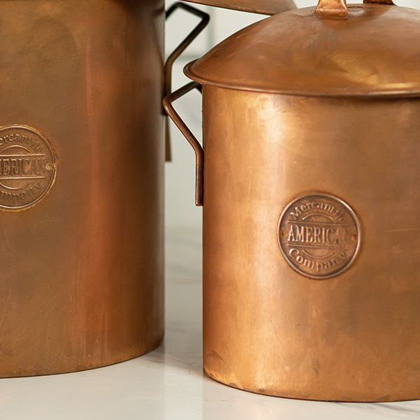 Vintage De La Cuisine Copper Plated Canisters - Set of 5 - Made by