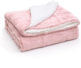 Faux Fur Dusty Muted Pink Throw Blanket