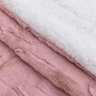 Faux Fur Dusty Muted Pink Throw Blanket