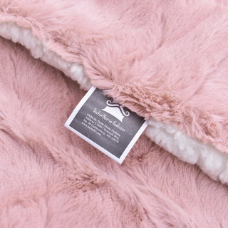 Faux Fur Dusty Muted Pink Throw Blanket