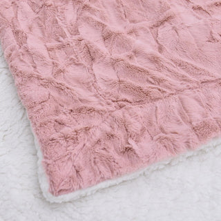 Faux Fur Dusty Muted Pink Throw Blanket