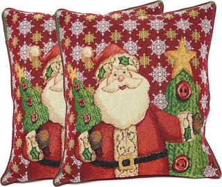 Christmas Cute Santa Claus Is Coming to Town Throw Pillow Cover