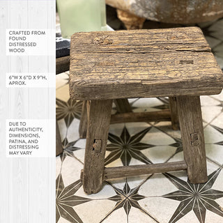 Authentic FOUND Wooden Stool Riser