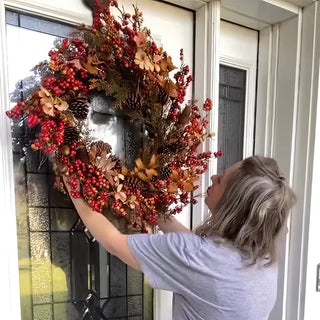 Lifelike Berry and Coreopsis Wreath