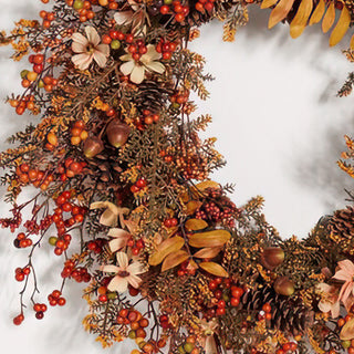 Lifelike Berry and Coreopsis Wreath