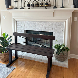 Antique Inspired Wooden Dining Bench