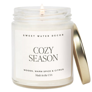 Fall Decor Cozy Season Candle Clear Jar