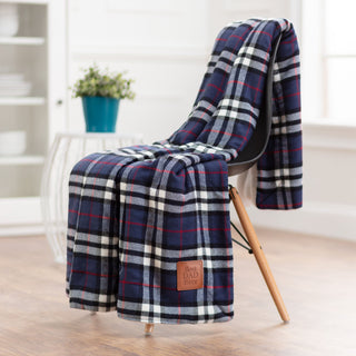 Best Dad Ever Plaid Throw Blanket