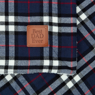 Best Dad Ever Plaid Throw Blanket