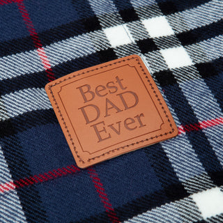 Best Dad Ever Plaid Throw Blanket