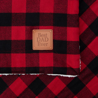 Best Dad Ever Plaid Throw Blanket