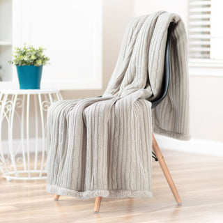 Cable Knit Throw Blanket