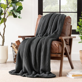 Cable Knit Throw Blanket