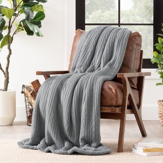 Cable Knit Throw Blanket