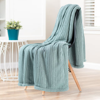 Cable Knit Throw Blanket