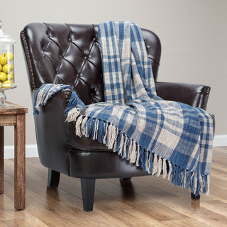 Farmhouse Plaid Throw Blanket