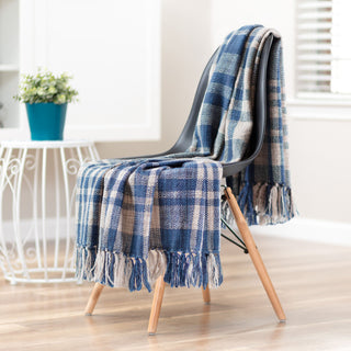 Farmhouse Plaid Throw Blanket