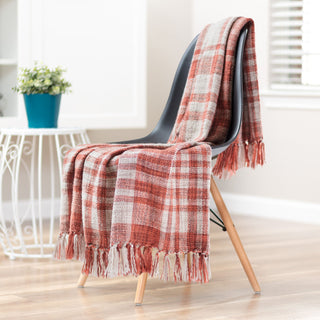 Farmhouse Plaid Throw Blanket