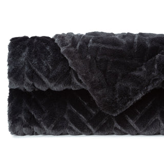 Embossed Faux Fur Throw Blanket