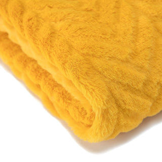 Embossed Faux Fur Throw Blanket