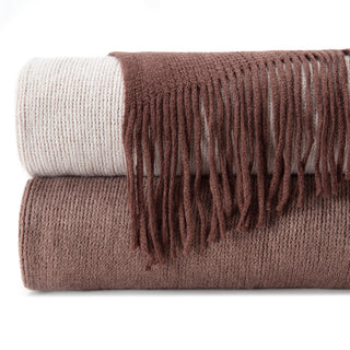 Ombre Fringe Throw Blanket