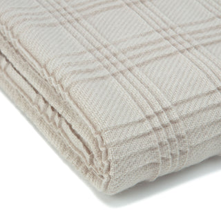 Pleated Plaid Throw Blanket