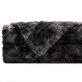 Double Sided Oversized Wolf Faux Fur Throw Blanket