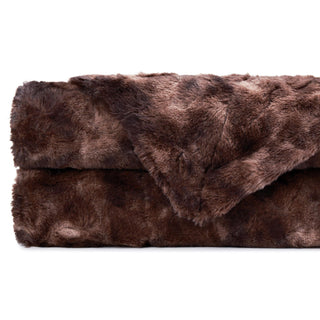 Double Sided Oversized Wolf Faux Fur Throw Blanket