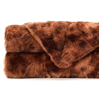 Double Sided Oversized Wolf Faux Fur Throw Blanket