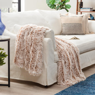 Longfur Ombre Faux Fur Throw Blanket