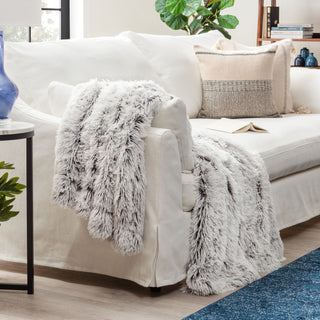 Longfur Ombre Faux Fur Throw Blanket