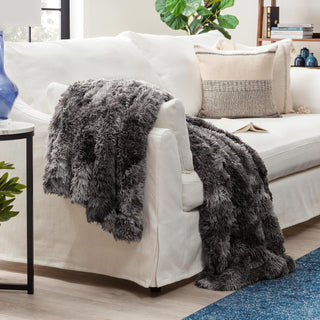 Wolf Faux Long Fur Throw Blanket