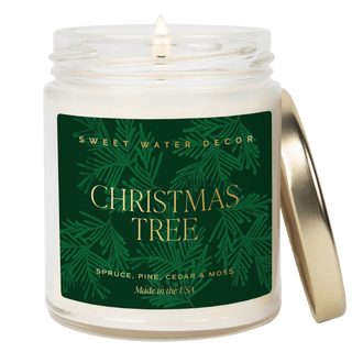 Christmas Tree Soy Candle - Clear Jar - 9 oz