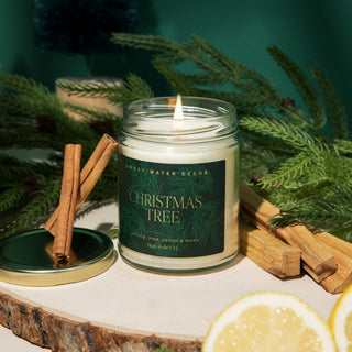 Christmas Tree Soy Candle - Clear Jar - 9 oz