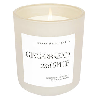 Gingerbread and Spice Soy Candle - Tan Matte Jar - 15 oz