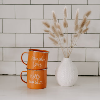 Fall Decor Orange Pumpkin Spice Mug