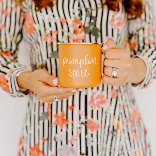 Fall Decor Pumpkin Spice Mug Lifestyle