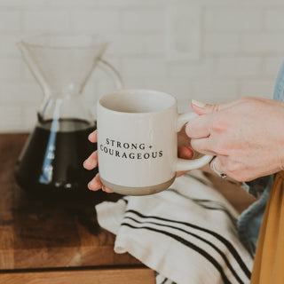 Strong and Courageous 14oz. Stoneware Coffee Mug