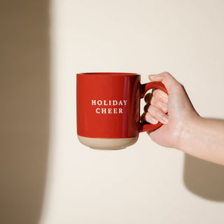 Holiday Cheer 14oz. Red Stoneware Coffee Mug