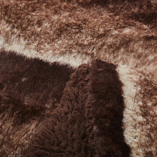 Golden Brown Faux Fur Sherpa Throw Blanket