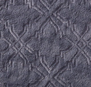 Faux Fur Steel Navy Blue Diamond Trellis Pattern Throw Blanket